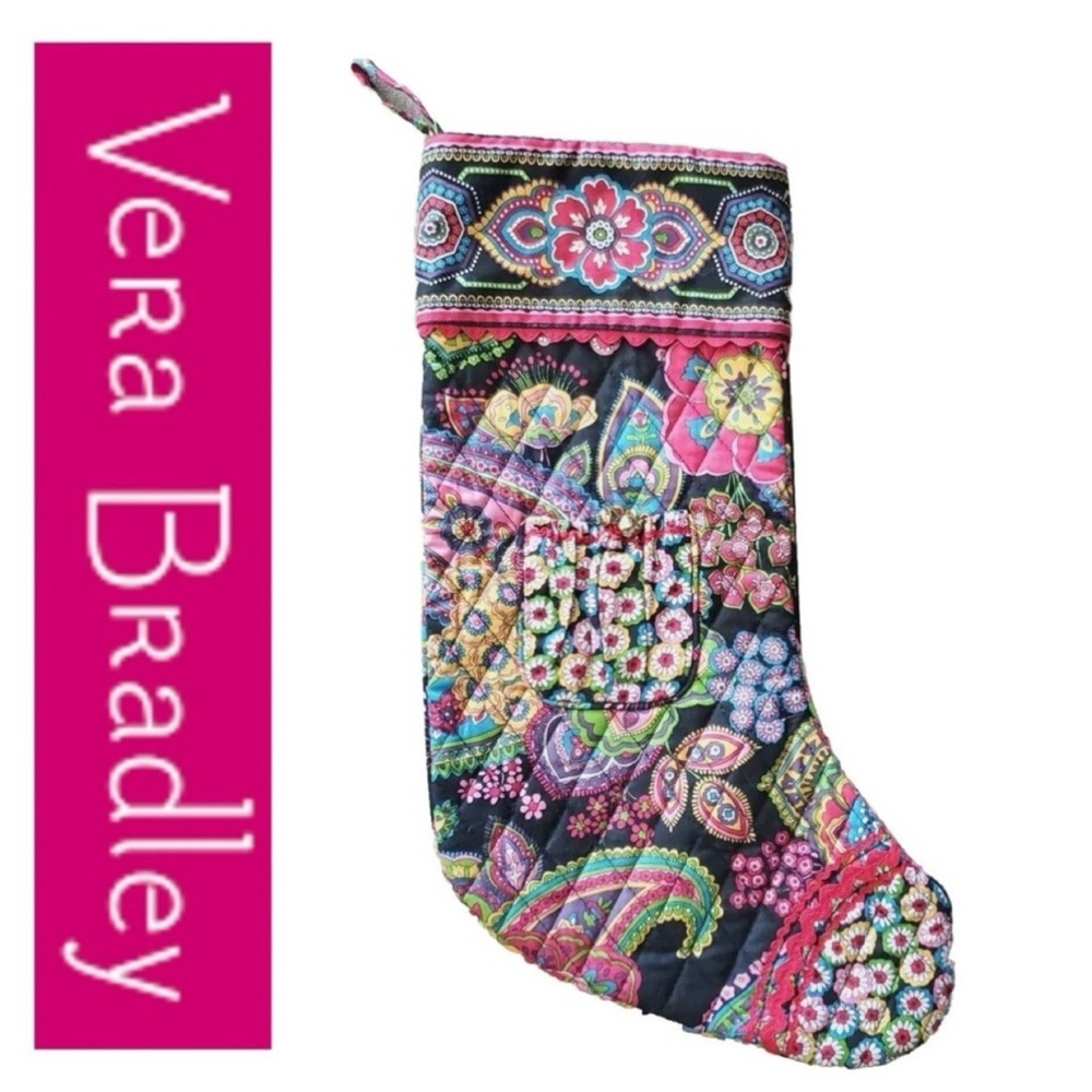 Vera Bradley Multicolor Quilted Holiday Stocking - Picture 1 of 6